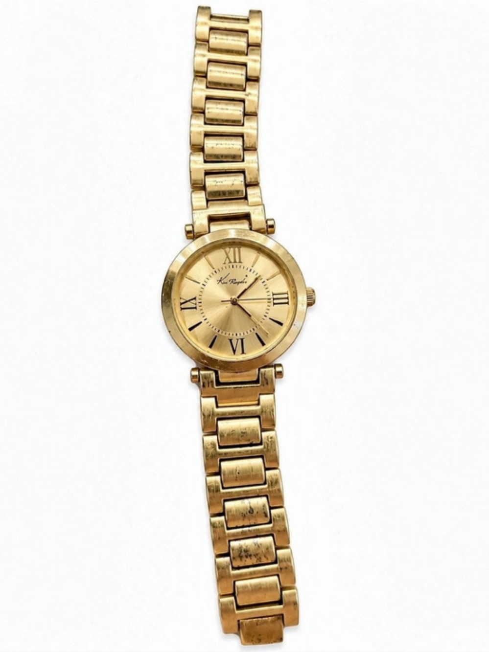 Kim  Roger Gold Tone Quartz Watch Roman Numeral Dial